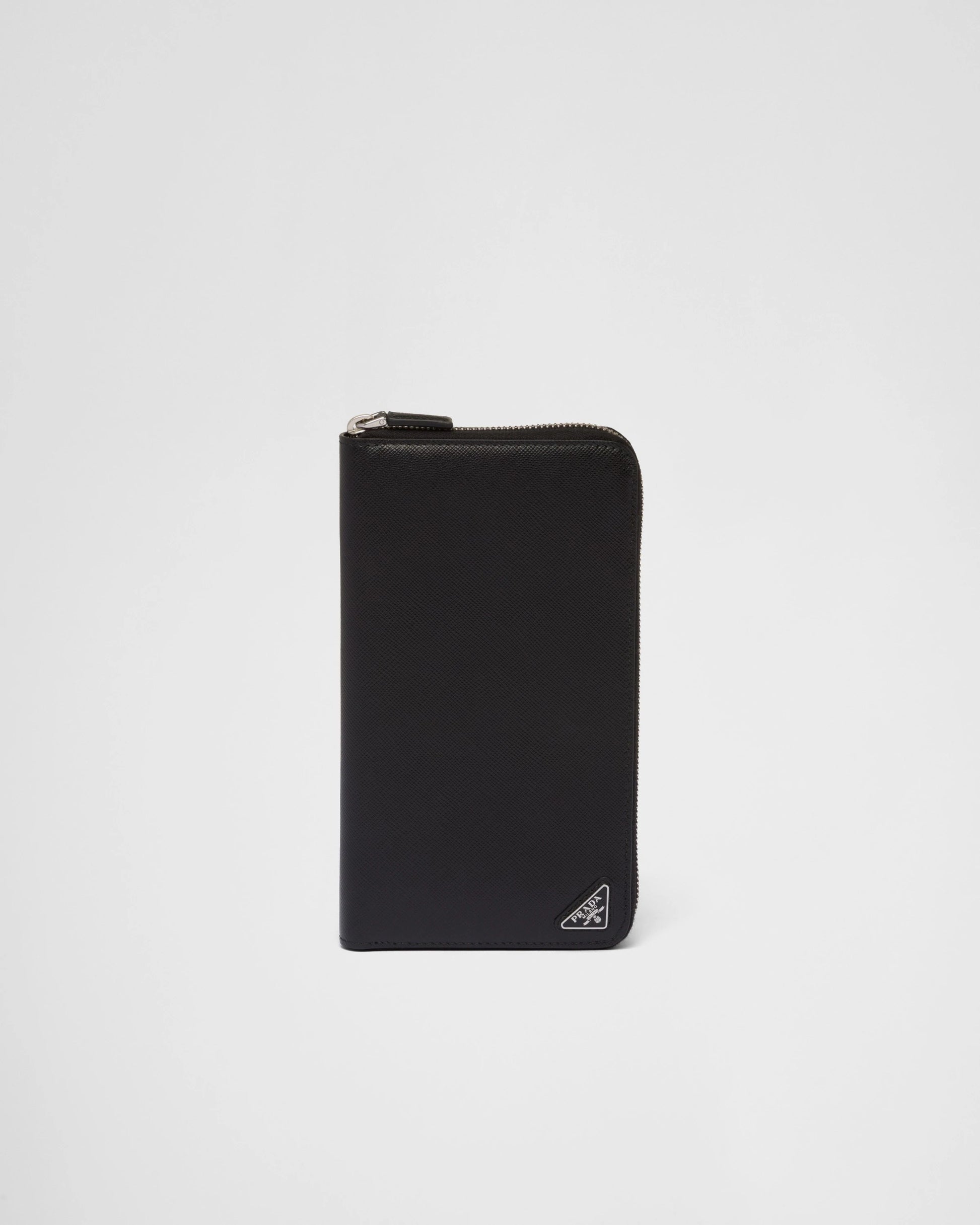 Saffiano leather zip around wallet