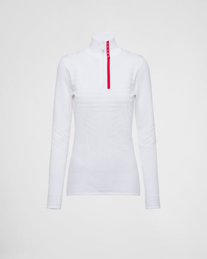 Tech Rec Re-Nylon piqué sports top