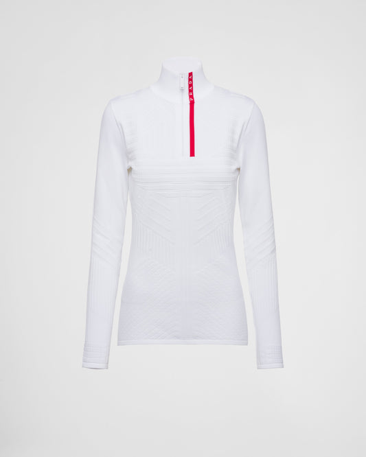 Tech Rec Re-Nylon piqué sports top