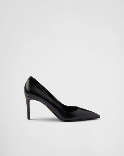 Patent Saffiano leather pumps