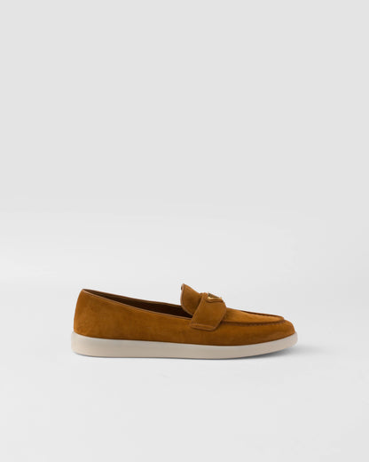 Suede leather loafers