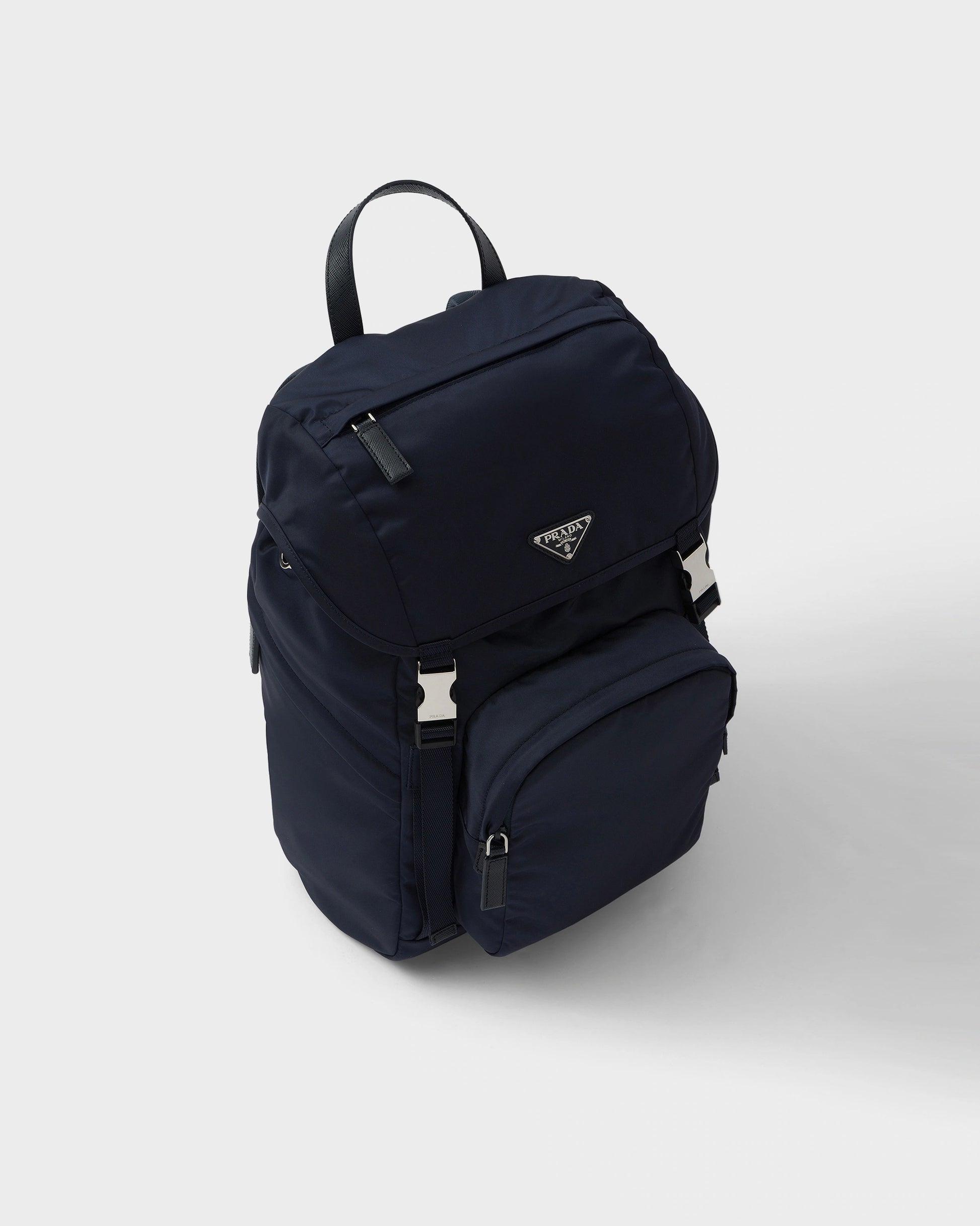 Re-Nylon and Saffiano leather backpack