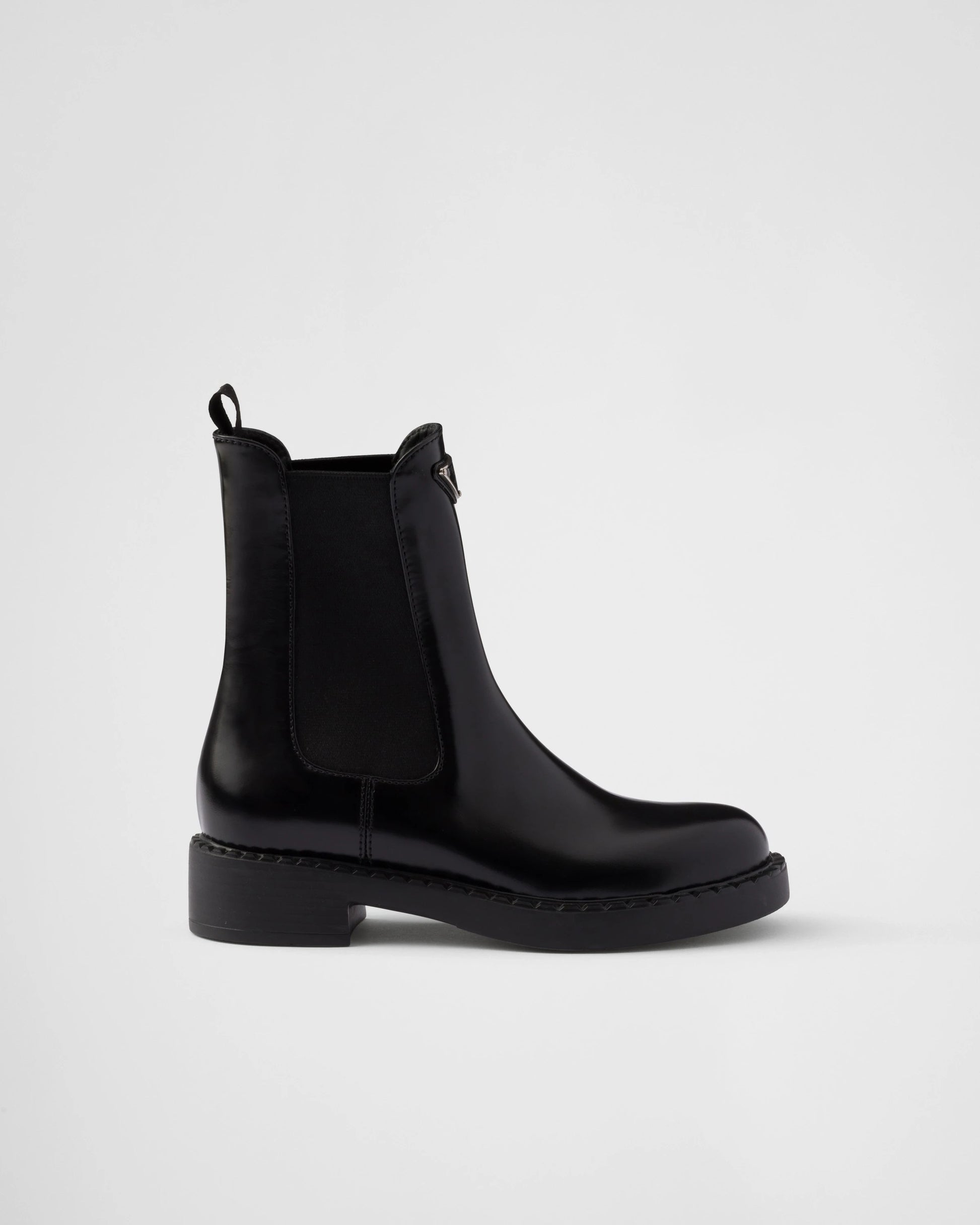 Chocolate brushed leather Chelsea boots