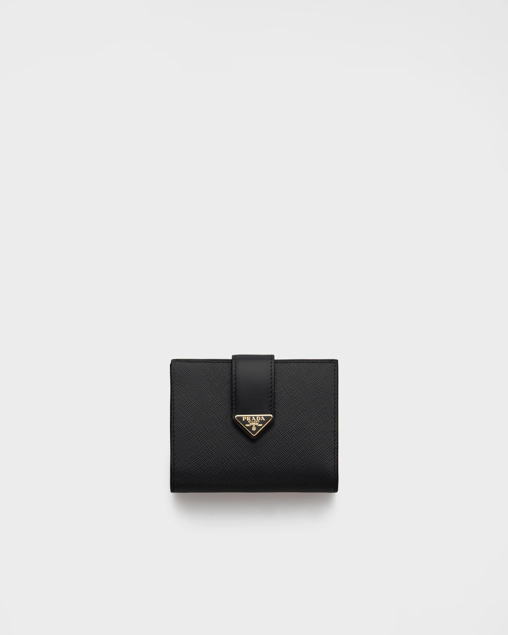 Small Saffiano and smooth leather wallet