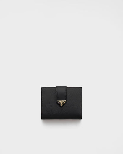 Small Saffiano and smooth leather wallet