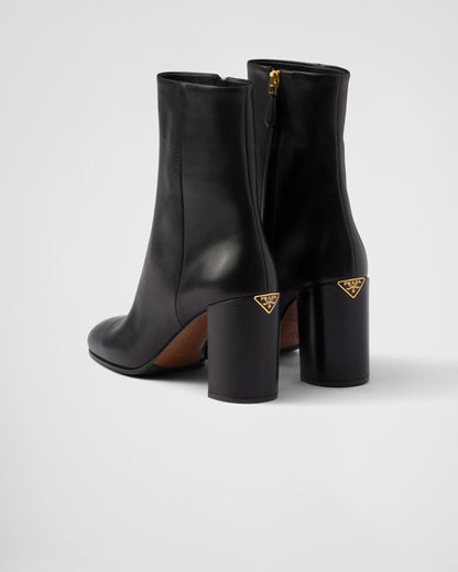 Leather booties