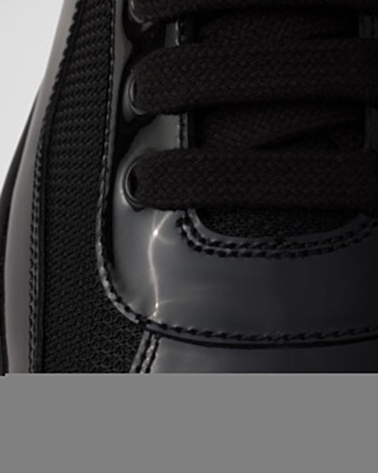Patent leather and technical fabric Prada America's Cup sneakers