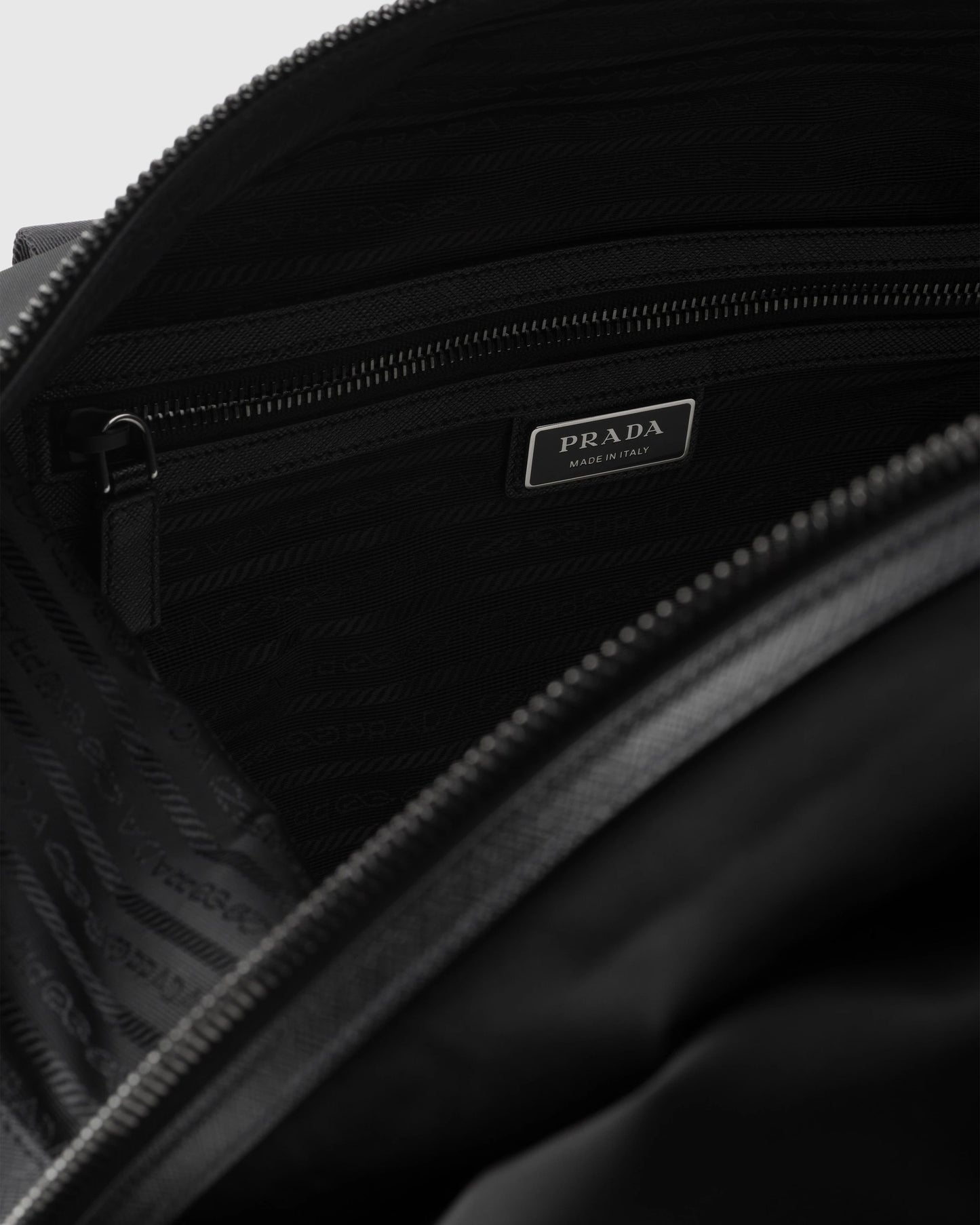 Re-Nylon and Saffiano leather duffle bag