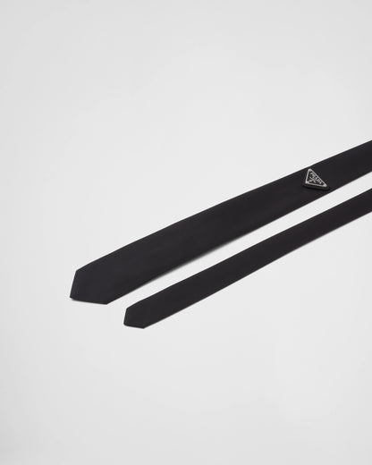 Re-Nylon gabardine tie