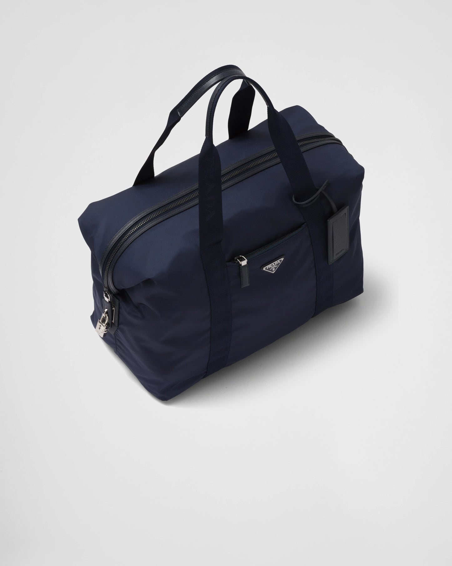 Re-Nylon and Saffiano leather duffle bag