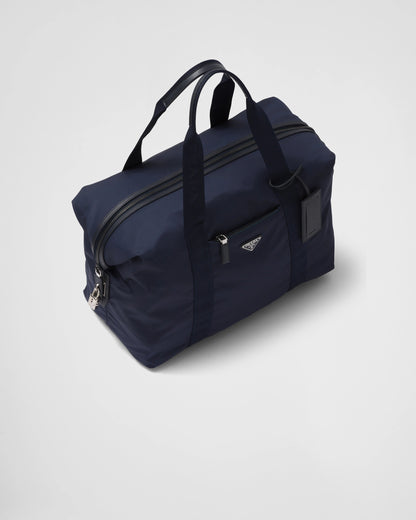 Re-Nylon and Saffiano leather duffle bag
