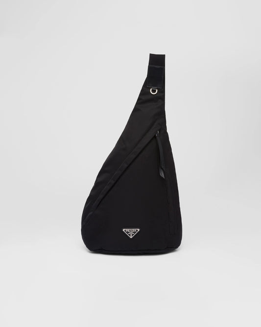 Re-Nylon and leather backpack