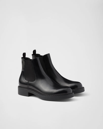 Brushed leather Chelsea boots