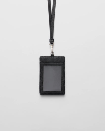 Saffiano Leather Badge Holder