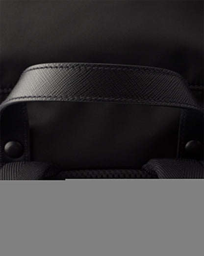 Re-Nylon and Saffiano leather backpack