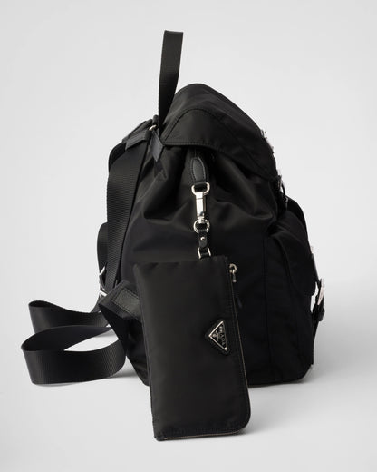 Medium Re-Nylon backpack with pouch
