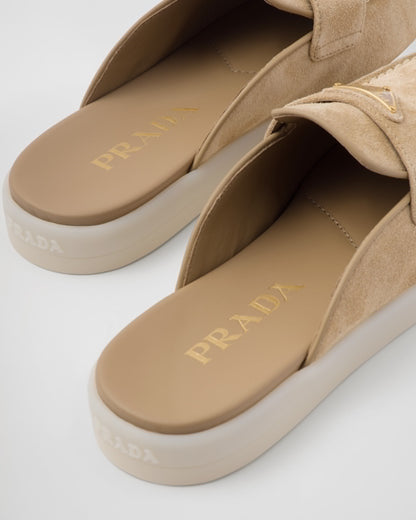 Suede mules