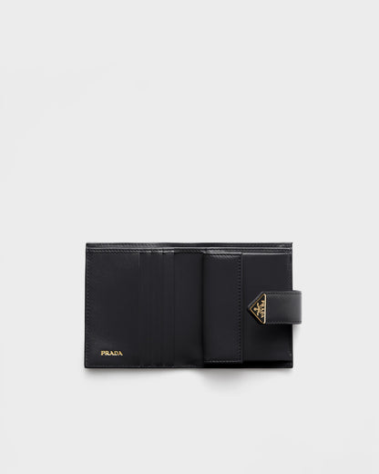 Small Saffiano and smooth leather wallet