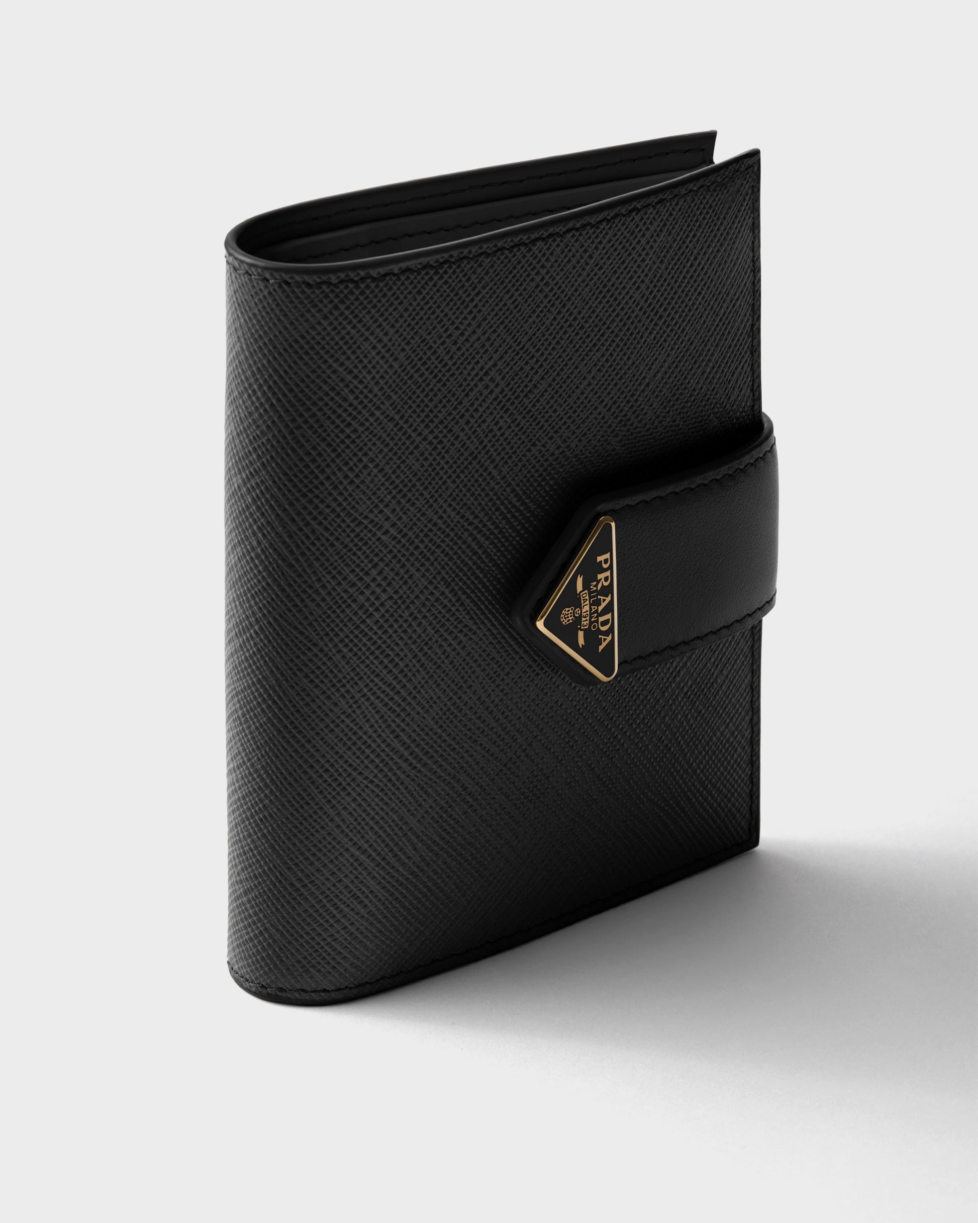 Small Saffiano and smooth leather wallet
