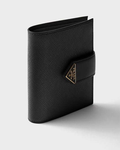 Small Saffiano and smooth leather wallet