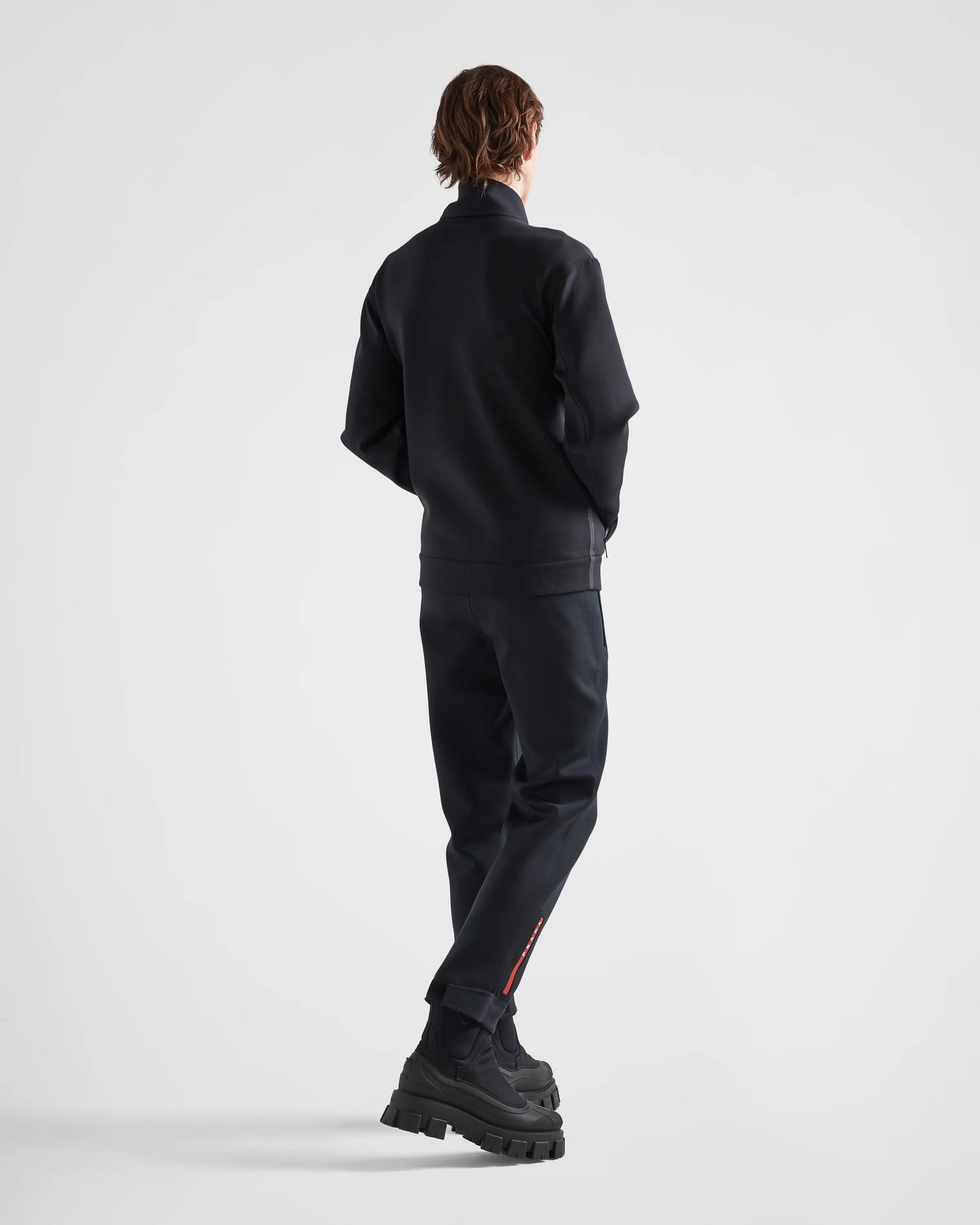 Recycled double jersey zip-up sweatshirt