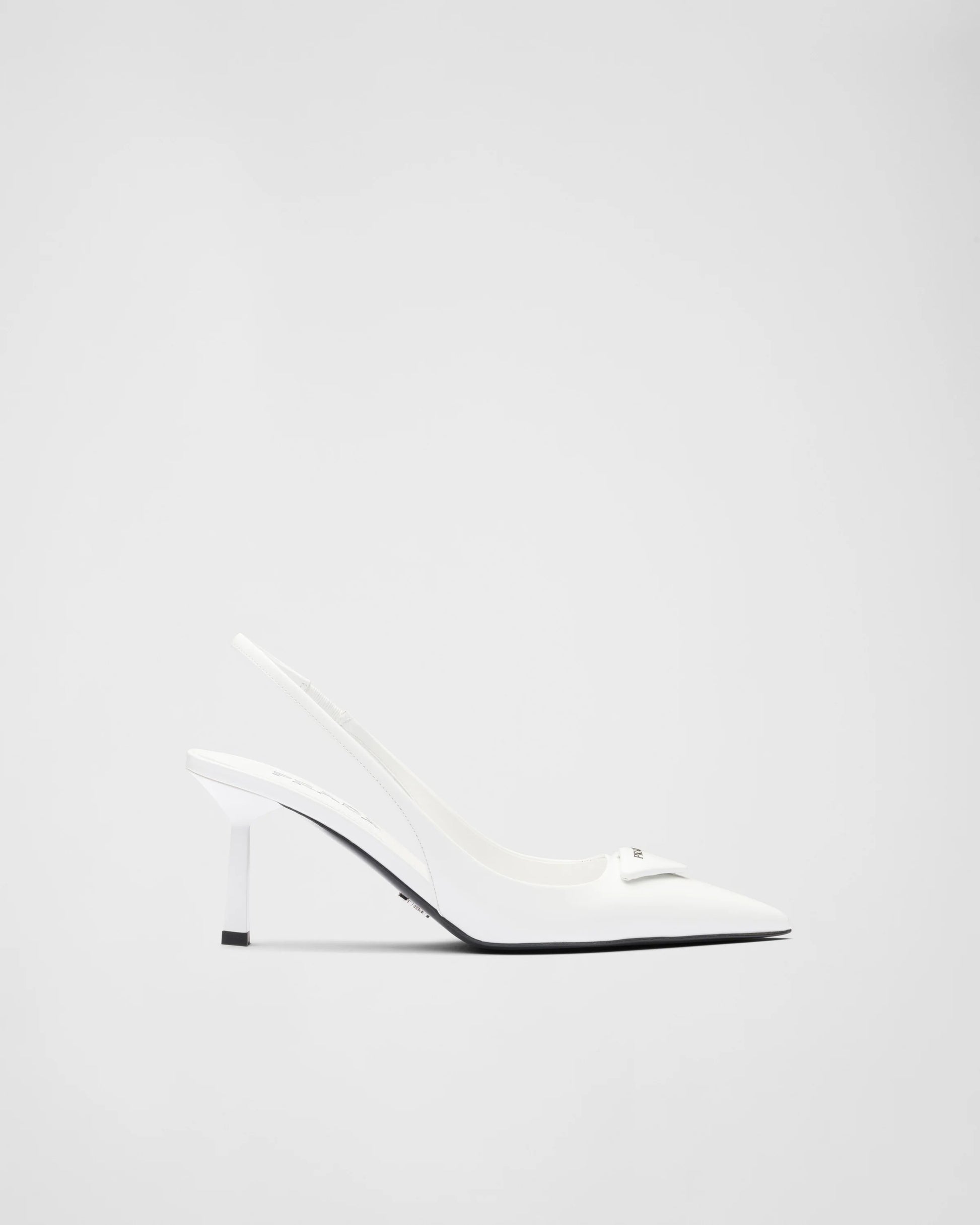 Brushed leather slingback pumps
