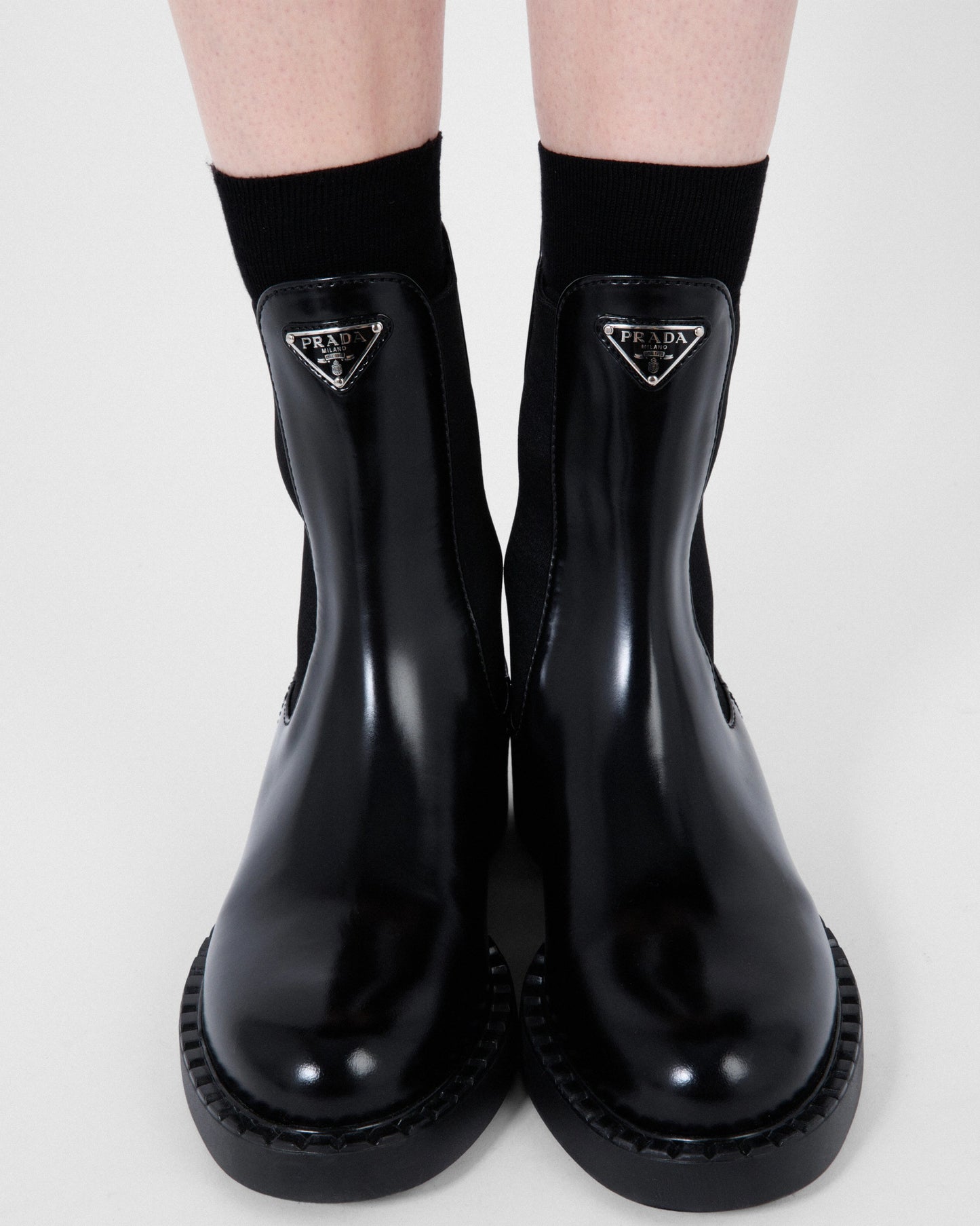 Chocolate brushed leather Chelsea boots