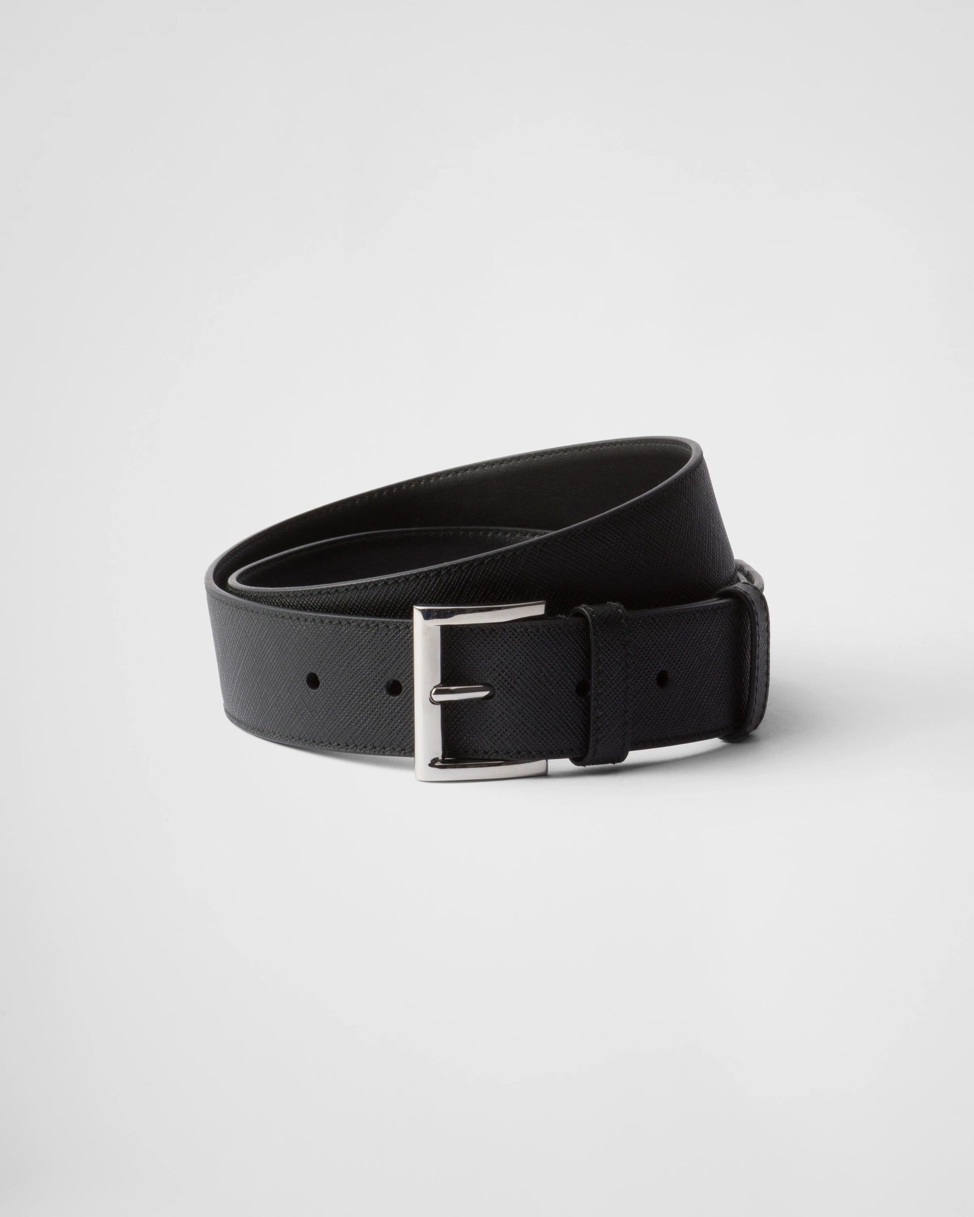 Saffiano leather belt