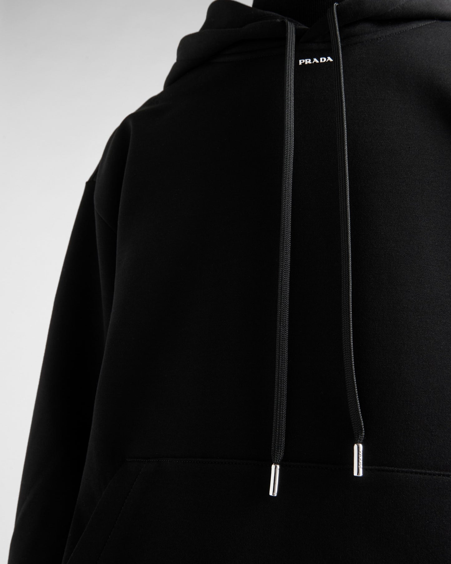 Technical cotton hoodie