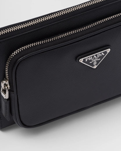Saffiano leather belt bag