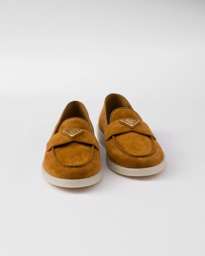 Suede leather loafers