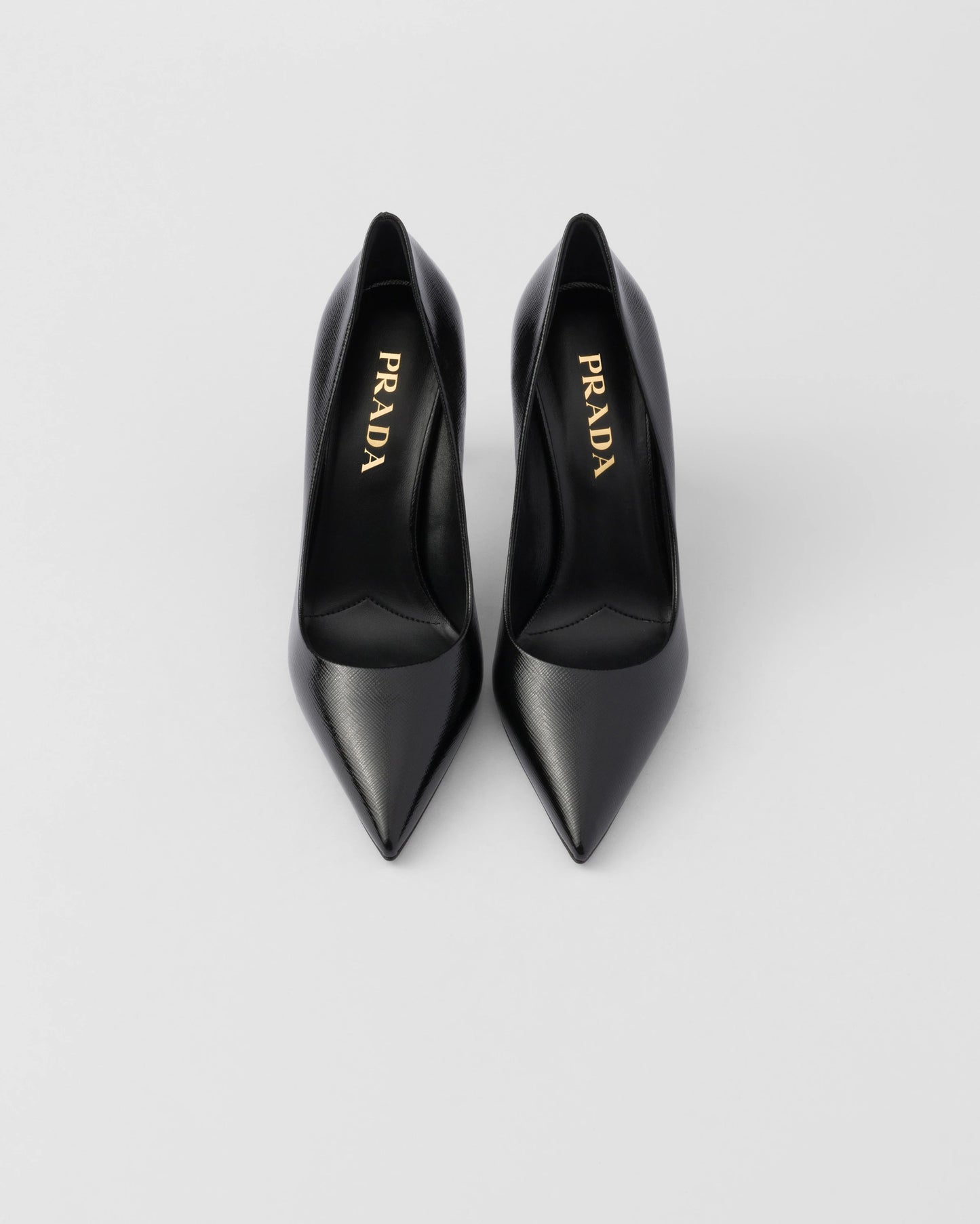 Patent Saffiano leather pumps