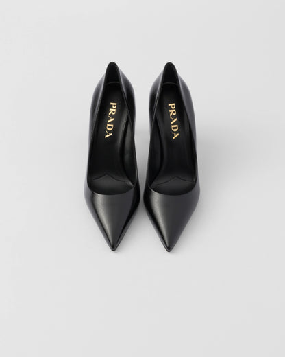 Patent Saffiano leather pumps