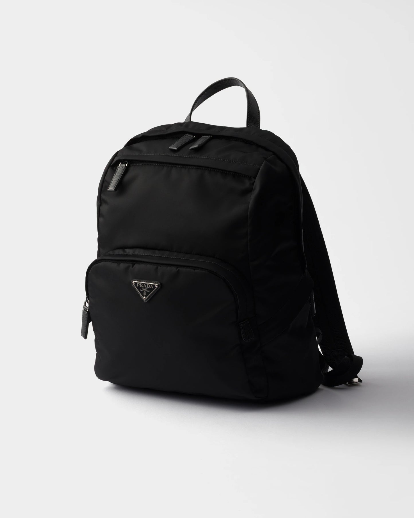 Re-Nylon and Saffiano leather backpack