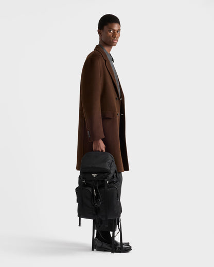 Re-Nylon and Saffiano leather backpack