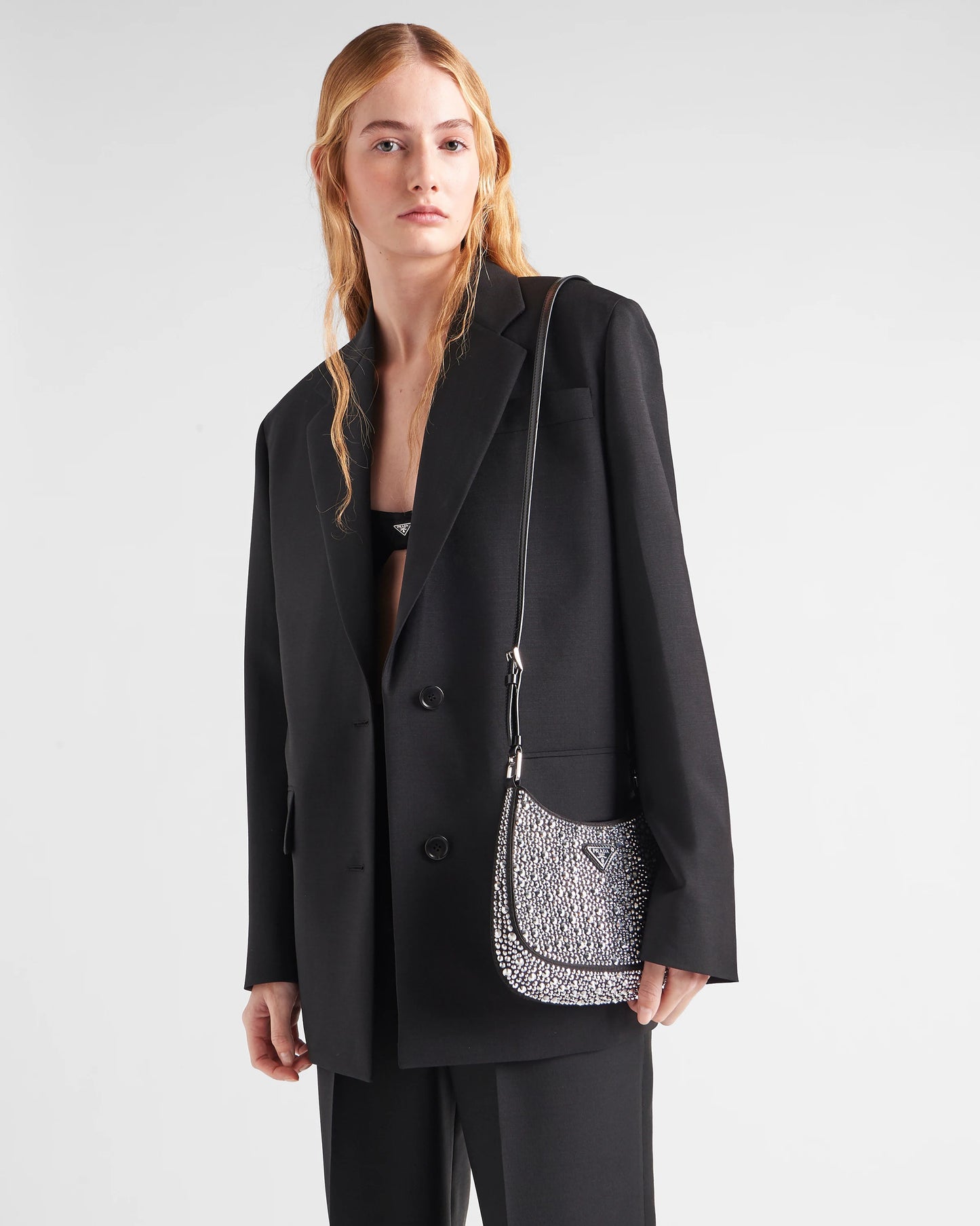 Prada Cleo satin bag with crystals