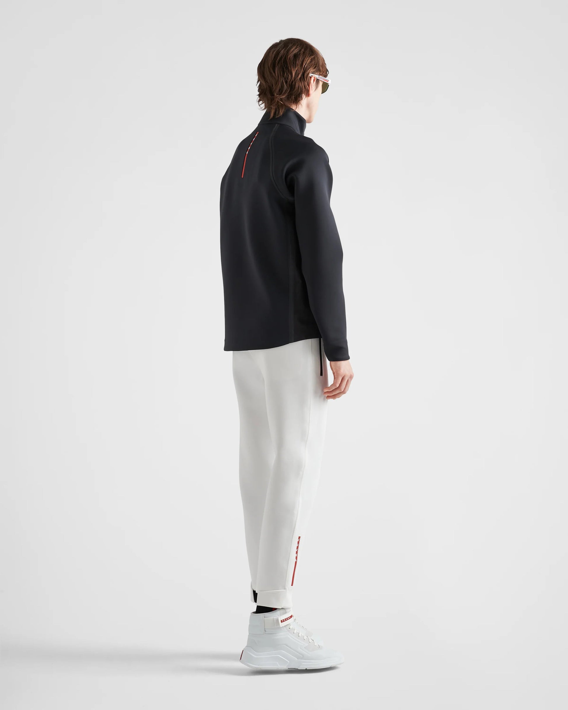 Recycled double jersey zip-up jacket