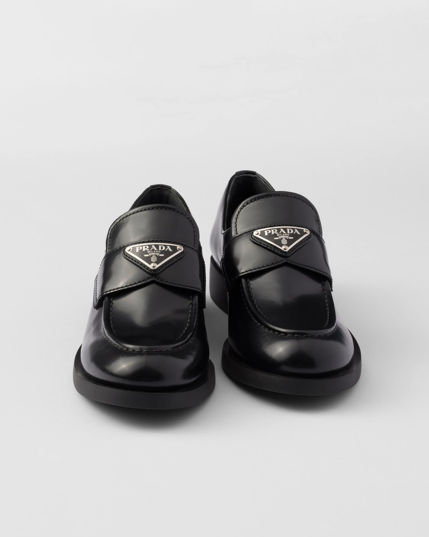 Brushed leather loafers
