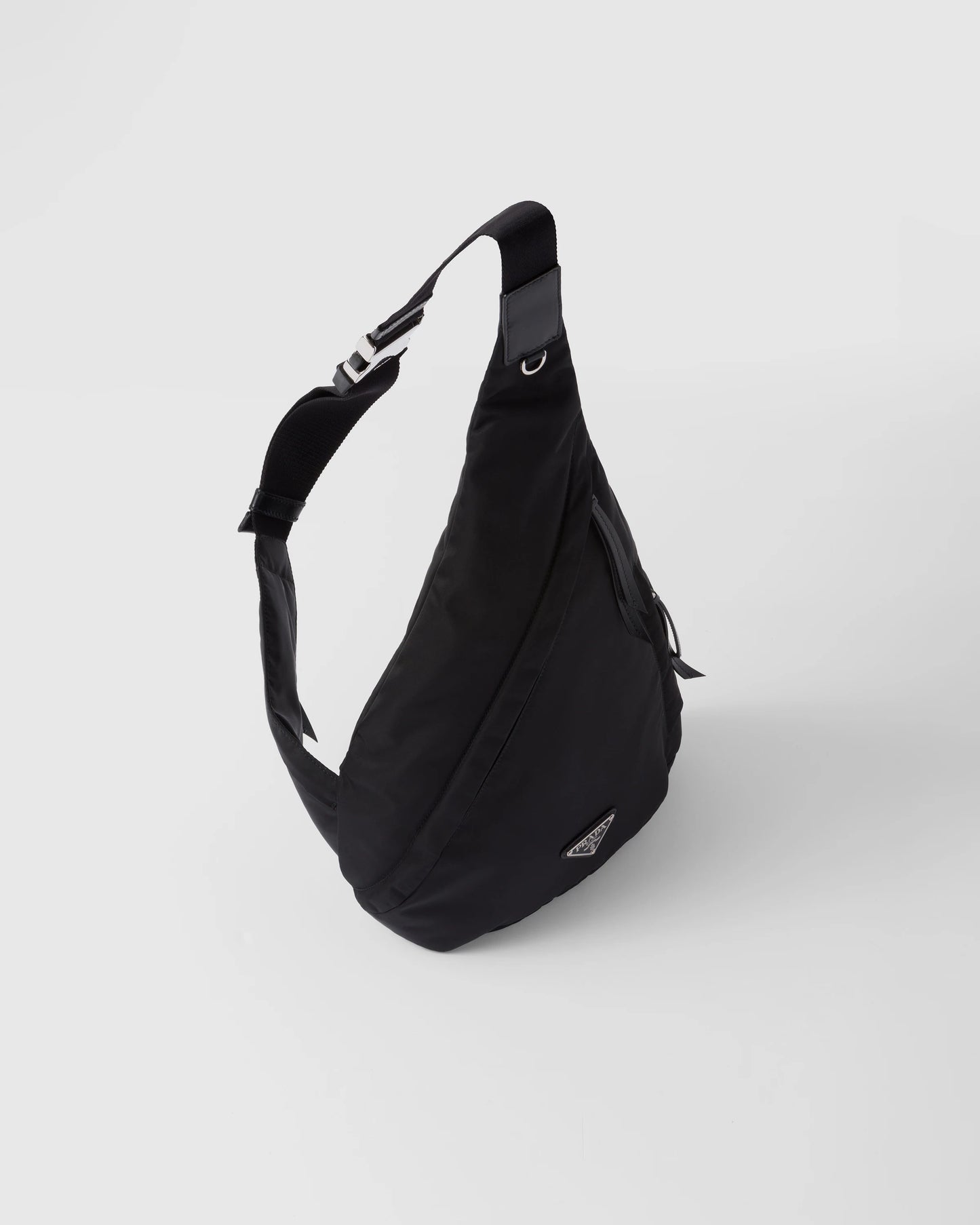Re-Nylon and leather backpack