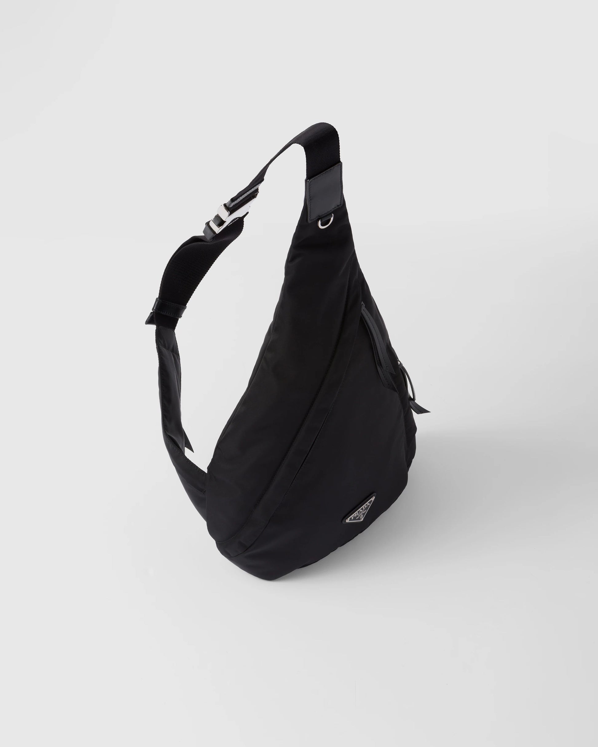Re-Nylon and leather backpack