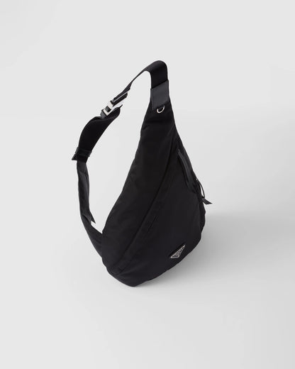 Re-Nylon and leather backpack