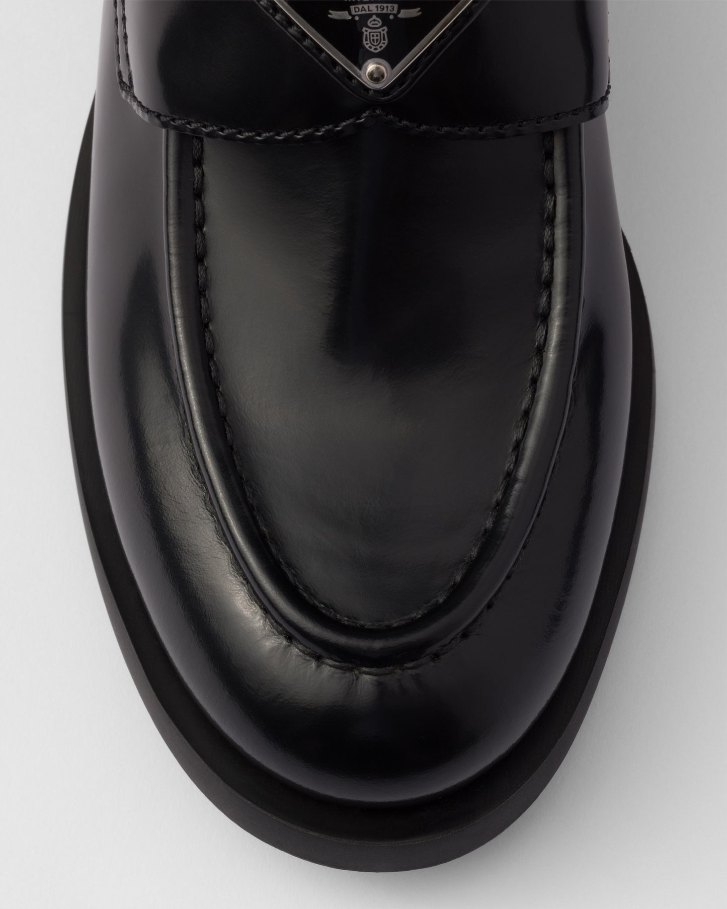 Brushed leather loafers