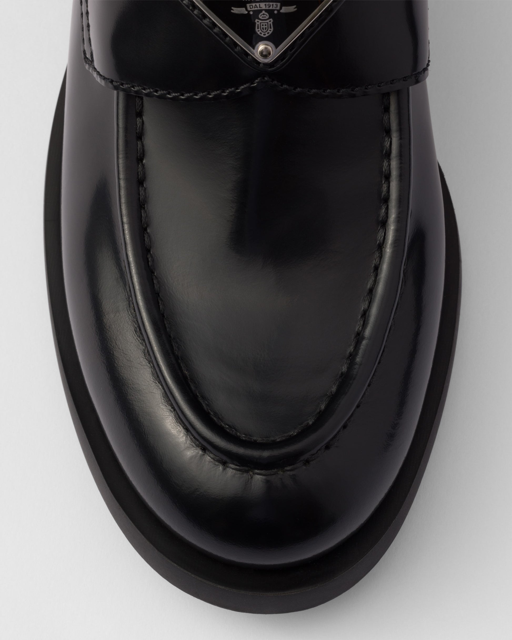Brushed leather loafers