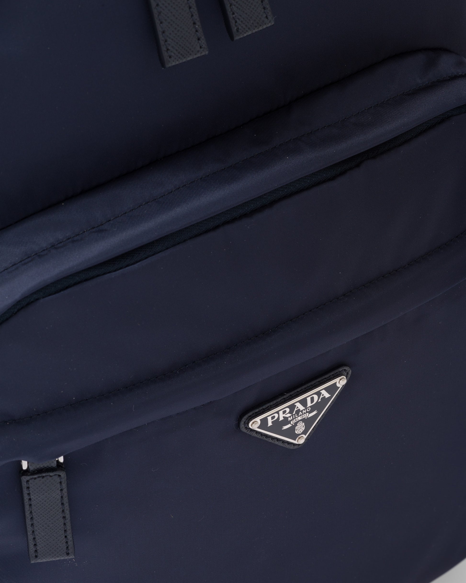 Re-Nylon and Saffiano leather backpack