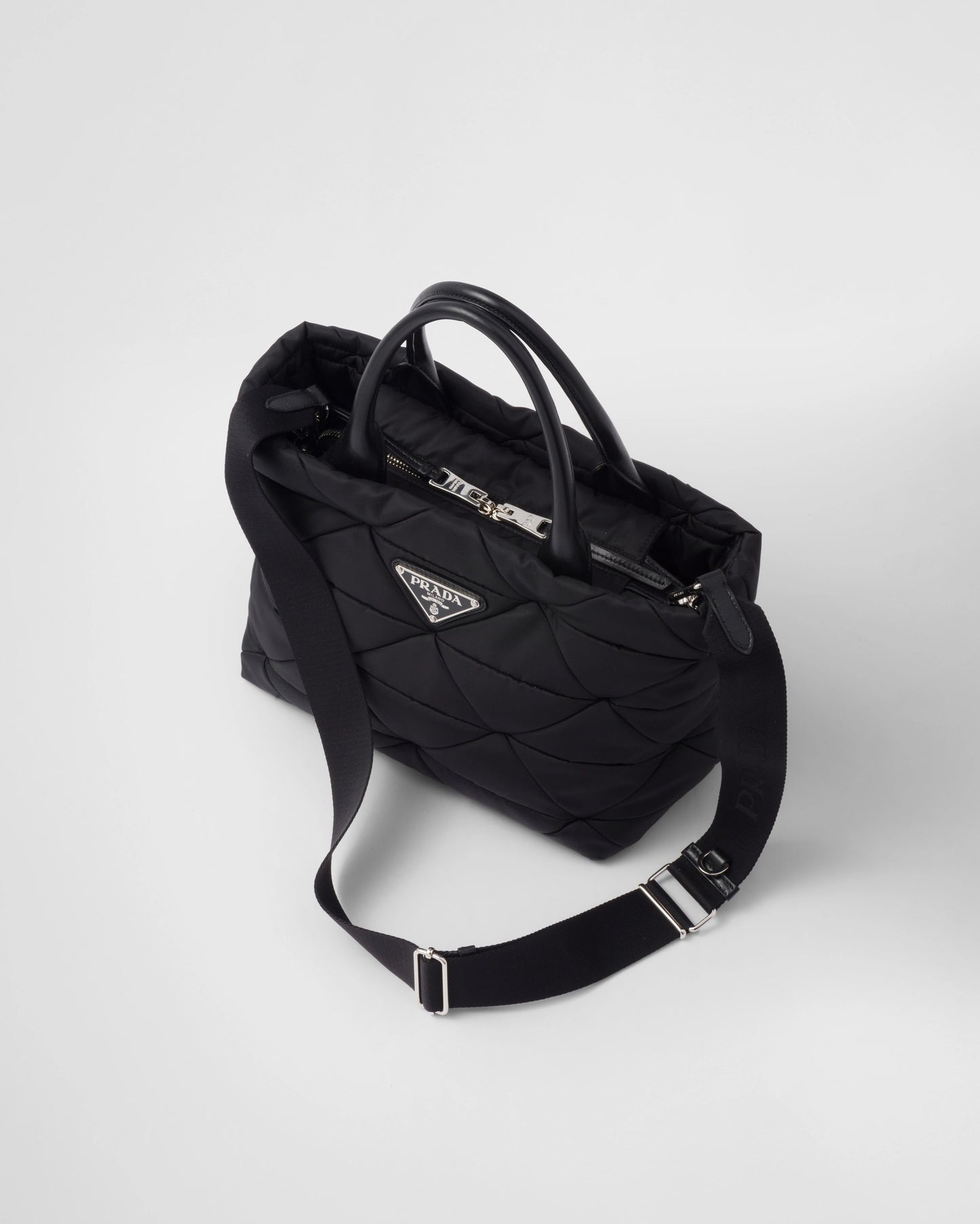 Small Re-Nylon padded tote bag