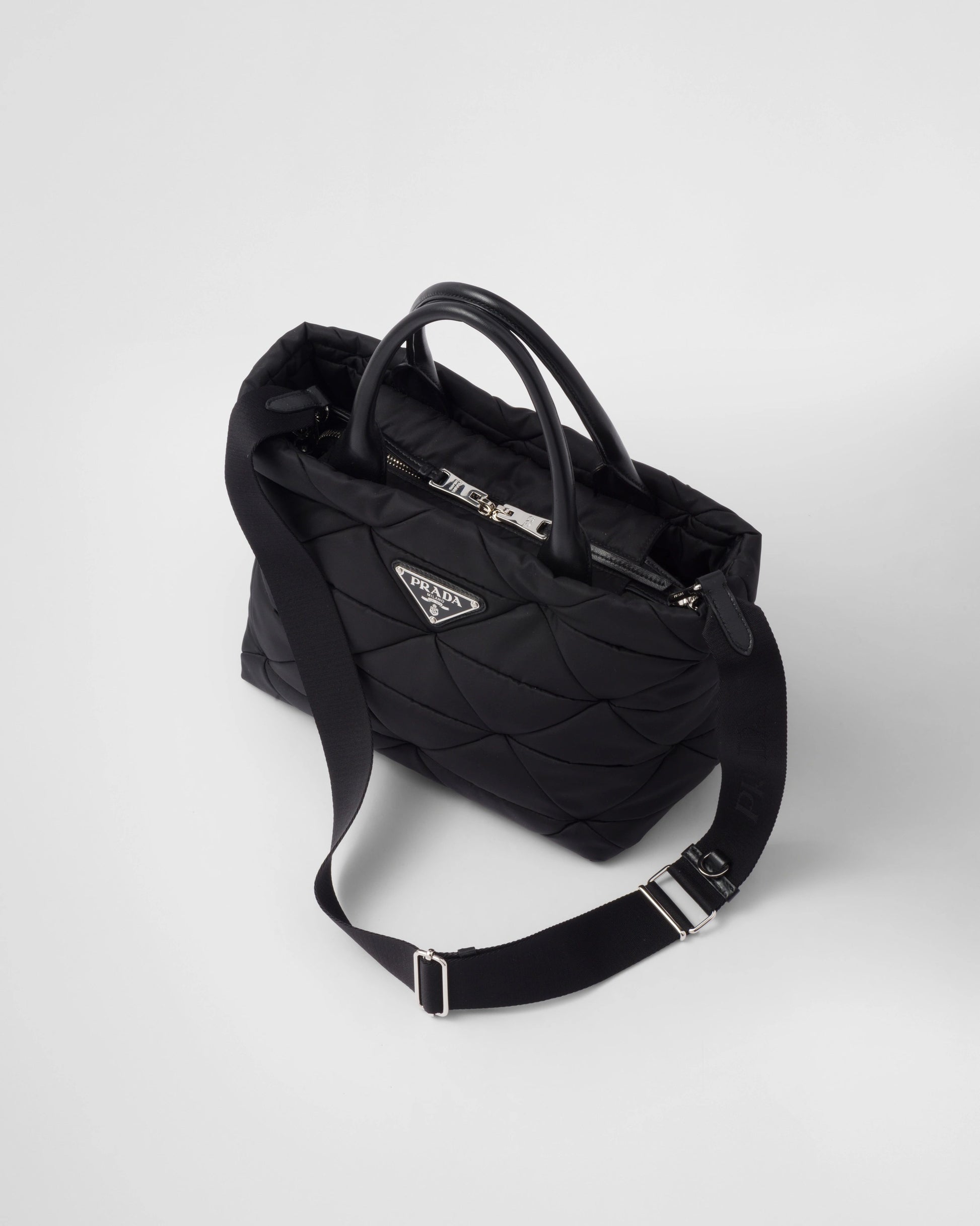 Small Re-Nylon padded tote bag