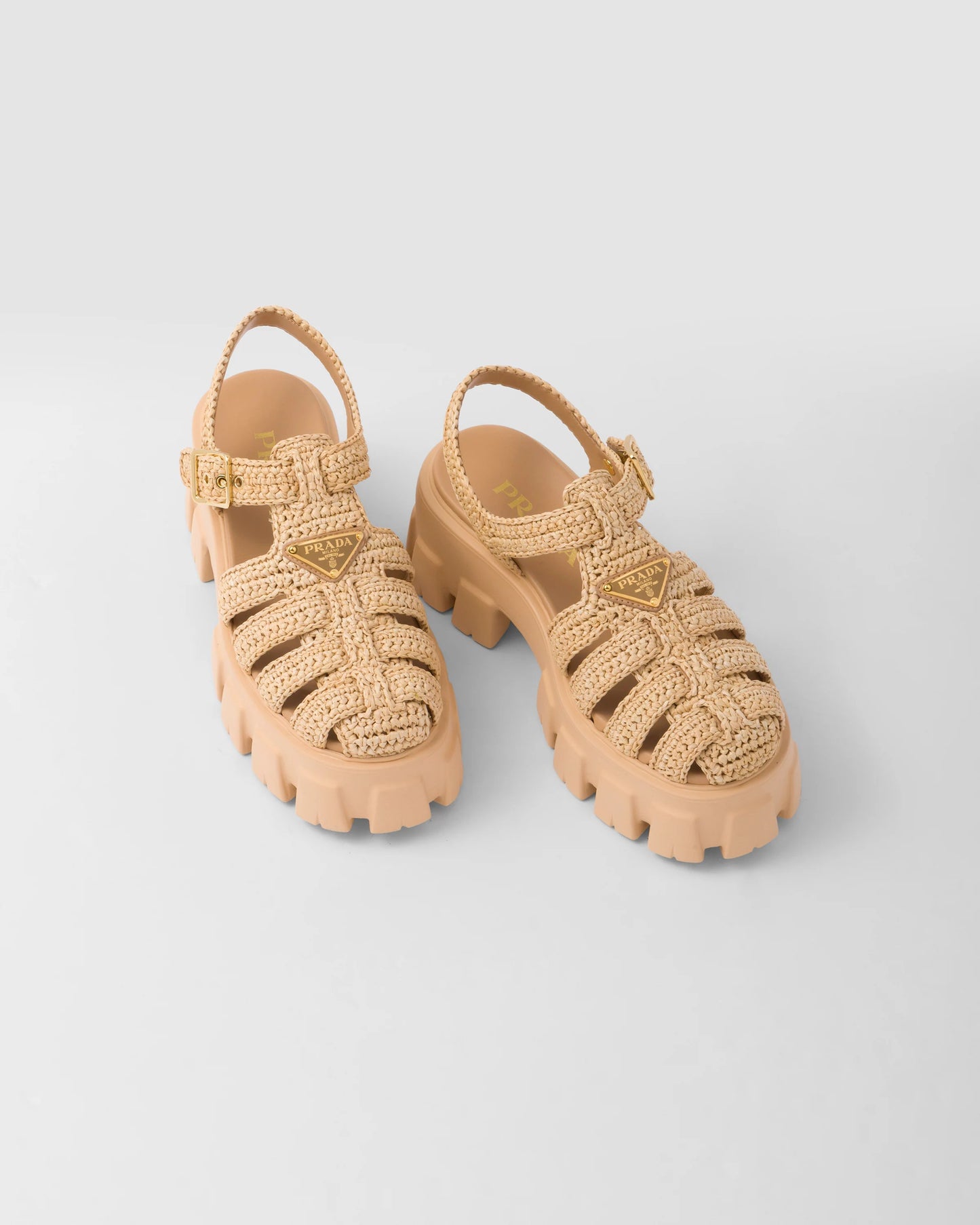 Monolith crochet cage sandals