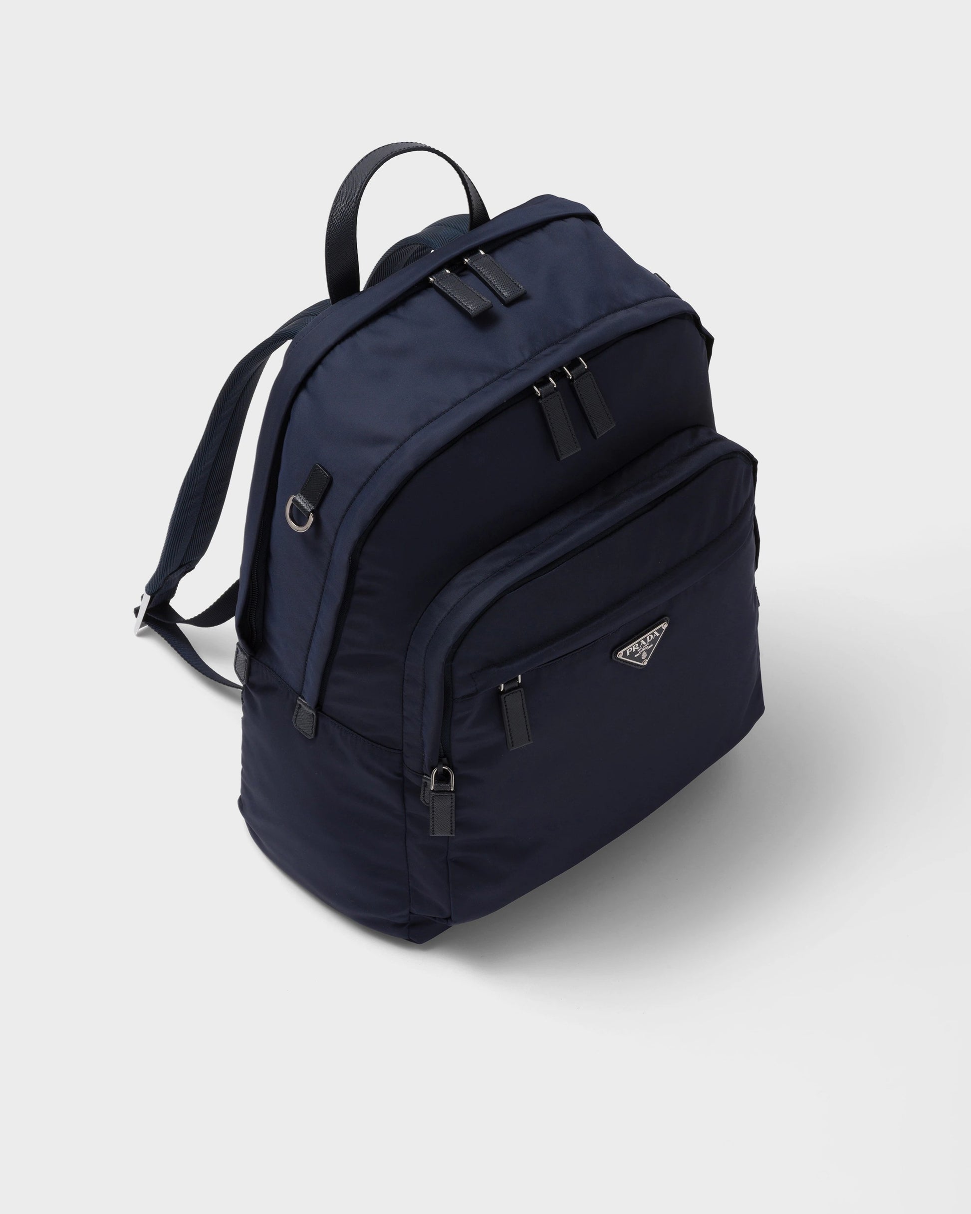 Re-Nylon and Saffiano leather backpack