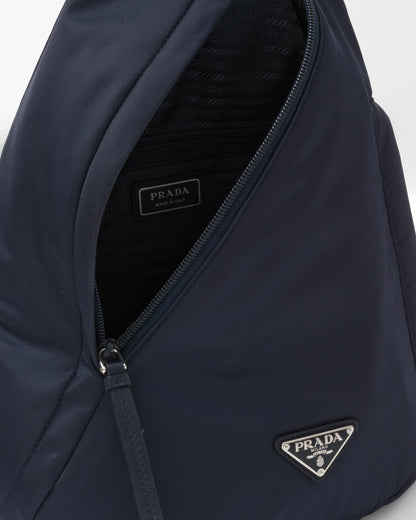 Re-Nylon and leather backpack