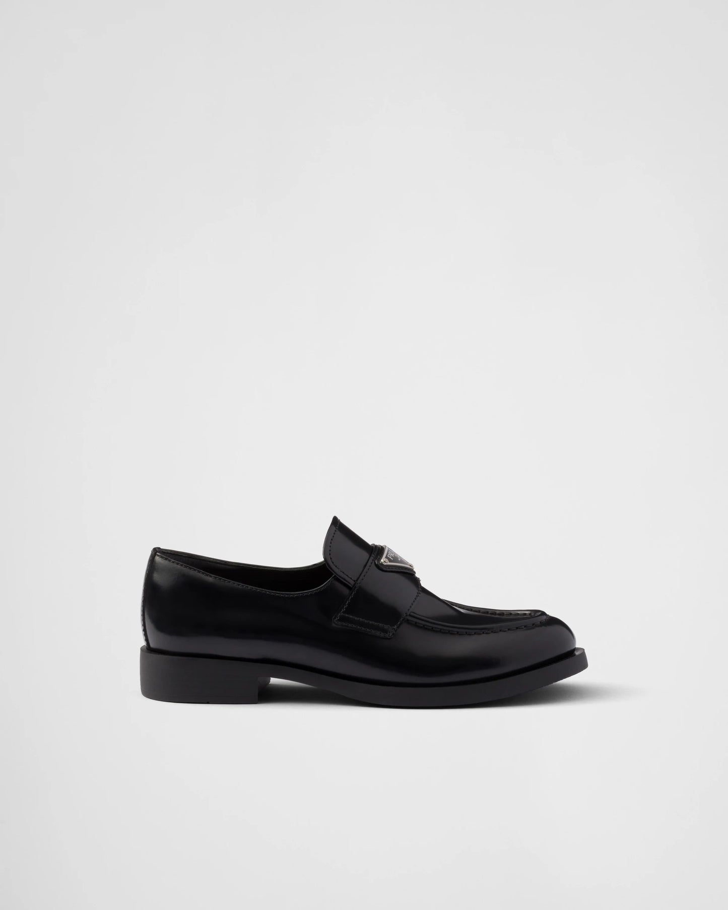 Brushed leather loafers